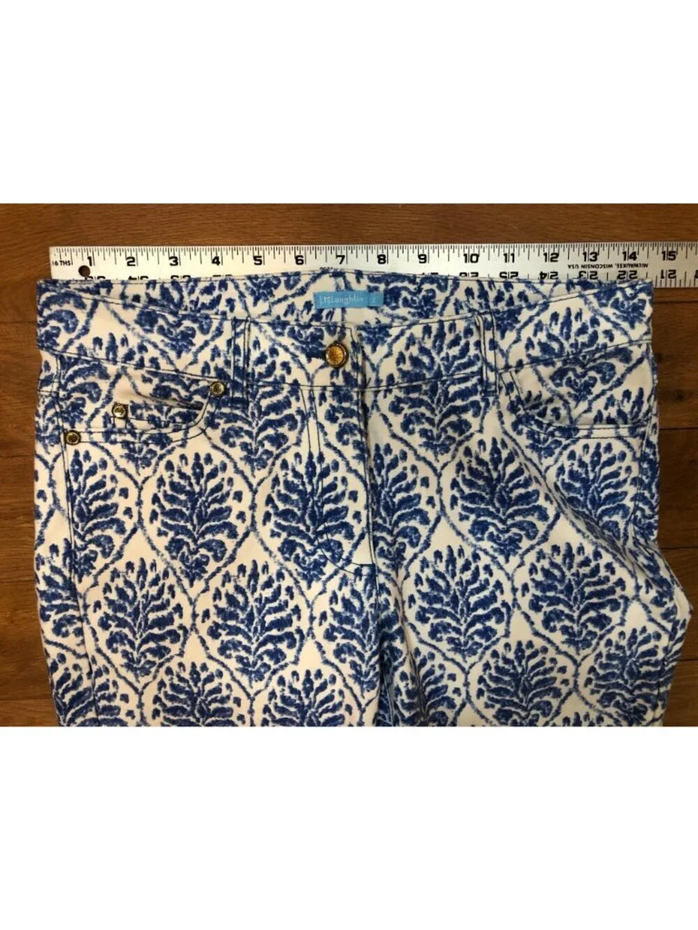 J McLaughlin Lexi Stretch Cotton Blend Skinny Jeans Artistic Coastal Chic Sz 2